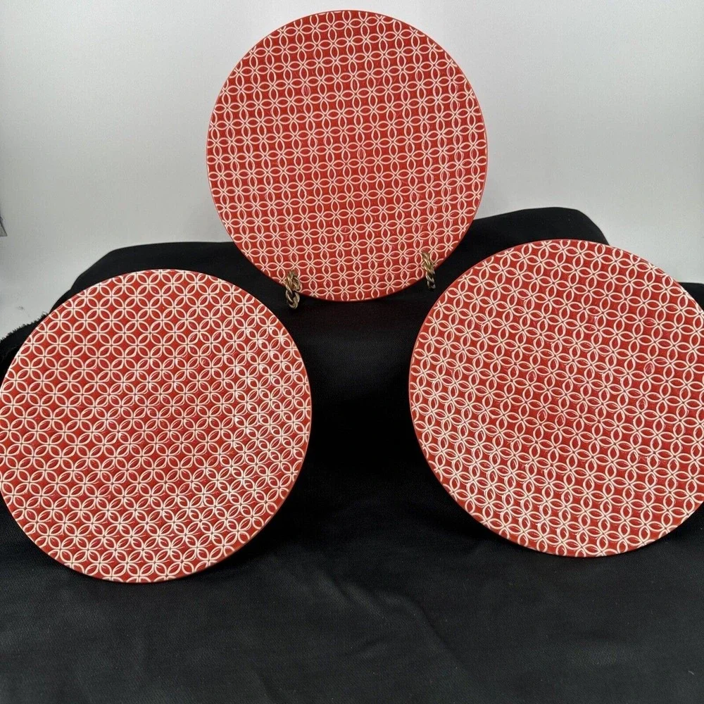 Salad‎ Plates Set of 3 Pier 1 Imports Stoneware Livingston 8
